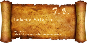 Todorov Valéria névjegykártya
